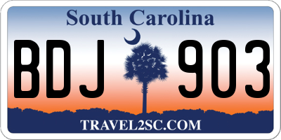 SC license plate BDJ903