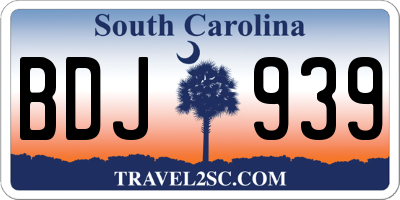 SC license plate BDJ939