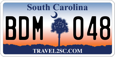 SC license plate BDM048