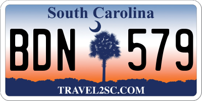 SC license plate BDN579
