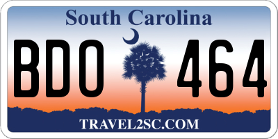SC license plate BDO464