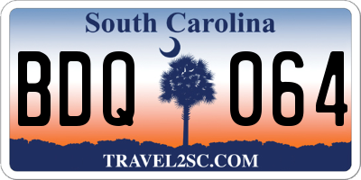 SC license plate BDQ064