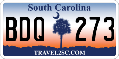 SC license plate BDQ273
