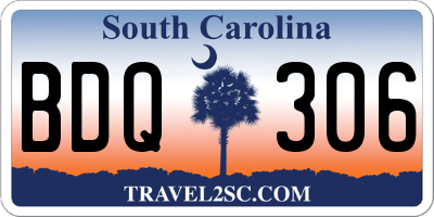 SC license plate BDQ306