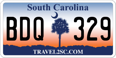 SC license plate BDQ329