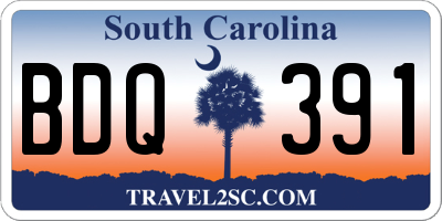 SC license plate BDQ391
