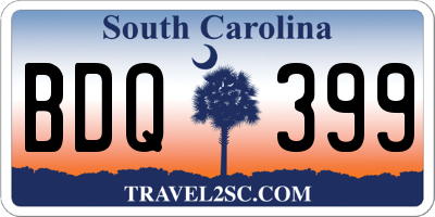 SC license plate BDQ399