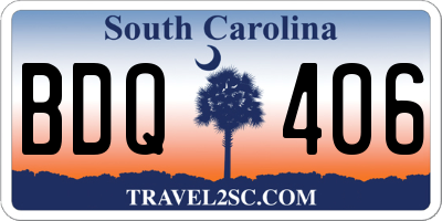 SC license plate BDQ406