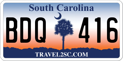 SC license plate BDQ416