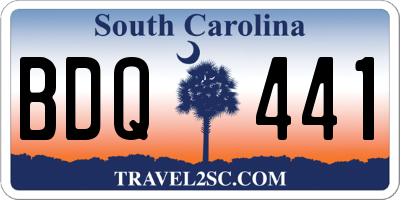 SC license plate BDQ441