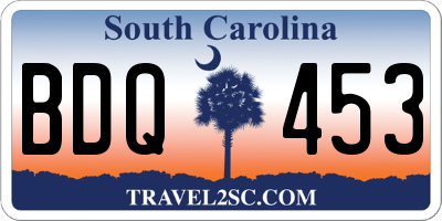 SC license plate BDQ453