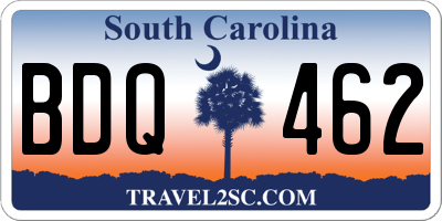 SC license plate BDQ462