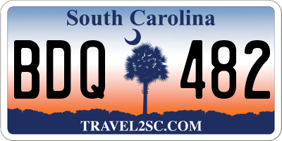 SC license plate BDQ482
