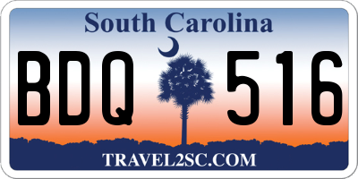 SC license plate BDQ516