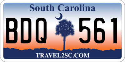 SC license plate BDQ561