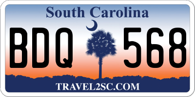 SC license plate BDQ568