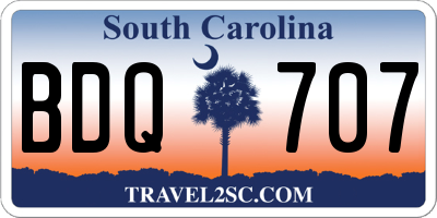 SC license plate BDQ707