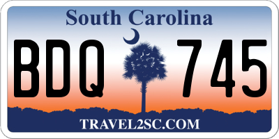 SC license plate BDQ745
