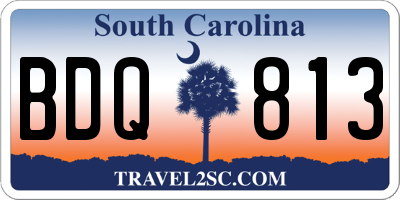 SC license plate BDQ813