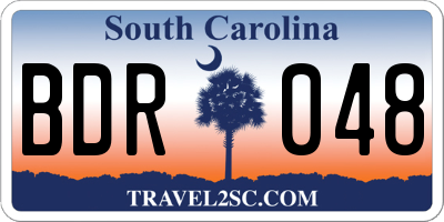 SC license plate BDR048