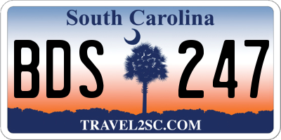 SC license plate BDS247