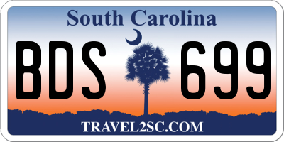 SC license plate BDS699