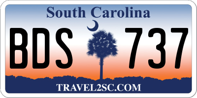 SC license plate BDS737