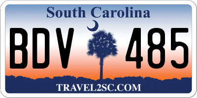 SC license plate BDV485