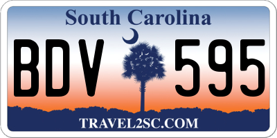SC license plate BDV595