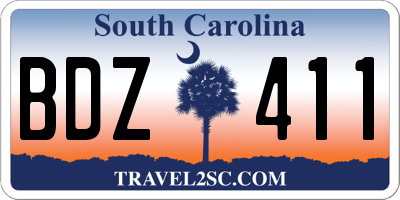 SC license plate BDZ411