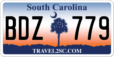 SC license plate BDZ779