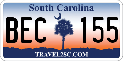 SC license plate BEC155