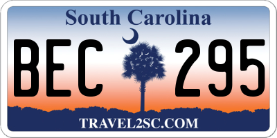 SC license plate BEC295