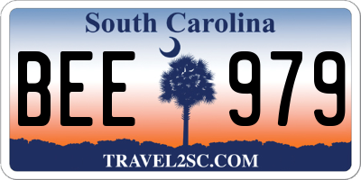 SC license plate BEE979