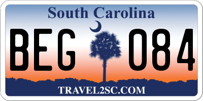 SC license plate BEG084