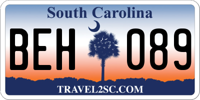 SC license plate BEH089