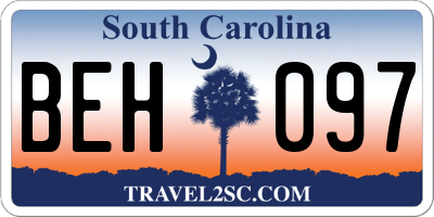 SC license plate BEH097