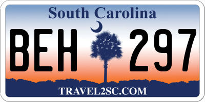 SC license plate BEH297