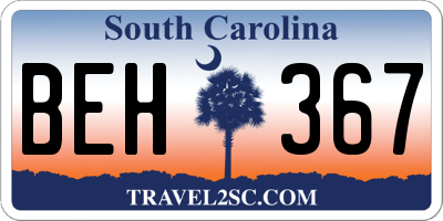 SC license plate BEH367