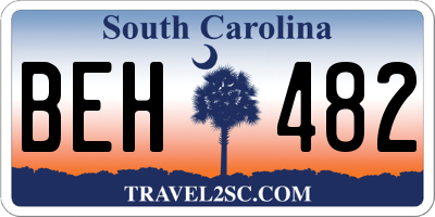SC license plate BEH482