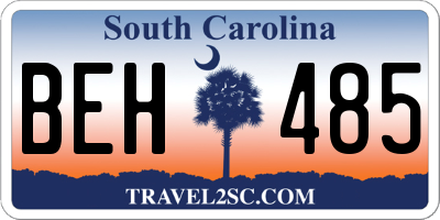 SC license plate BEH485