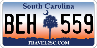 SC license plate BEH559