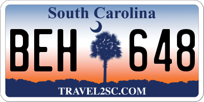 SC license plate BEH648