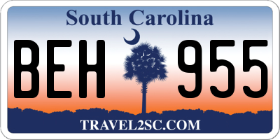 SC license plate BEH955