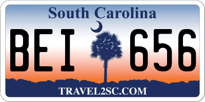SC license plate BEI656