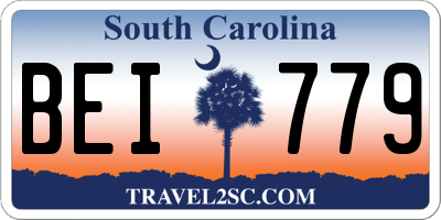 SC license plate BEI779