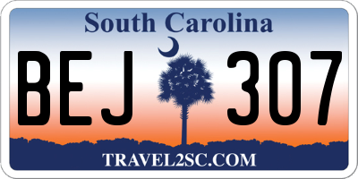 SC license plate BEJ307