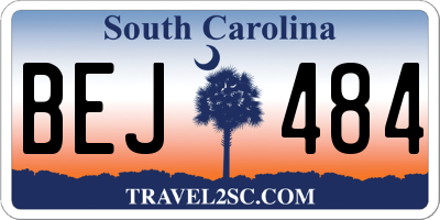 SC license plate BEJ484