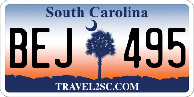 SC license plate BEJ495