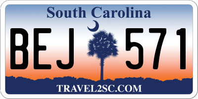 SC license plate BEJ571